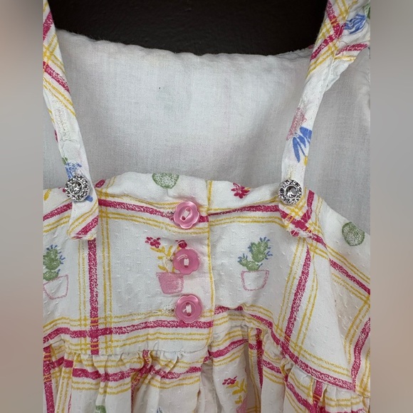 Cupcakes and cashmere girls floral summer dress sz 7 ruffle hem back buttons - Picture 6 of 11